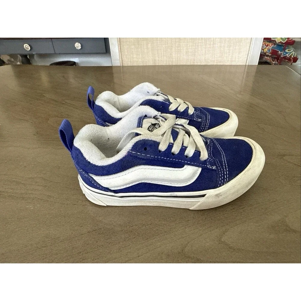 VANS US Kids 10.5 Off The Wall Blue White Old Skool Shoes Sneakers Boys